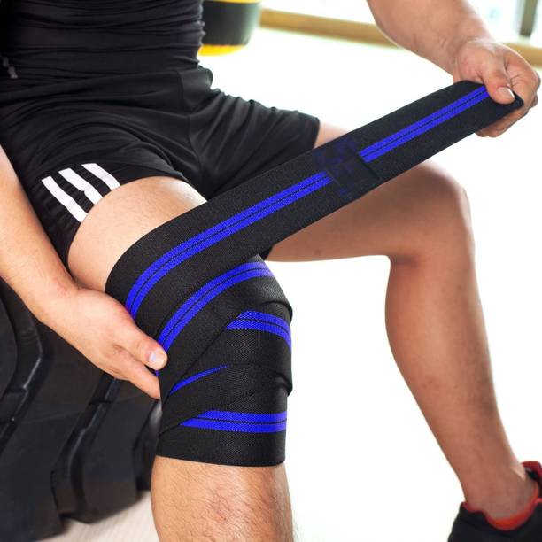 DreamPalace India Knee Wraps -for Home & Gym Training, Powerlifting Knee Pain and Sports Knee Support