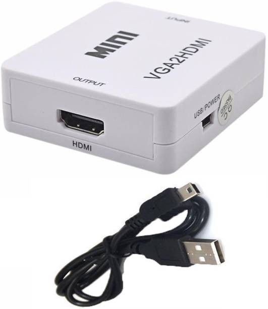 NeroEdge  TV-out Cable VGA to HDMI Converter Adapter Box With Audio 1080p for PC Laptop PS3 Projector
