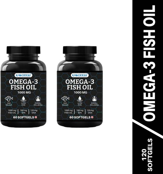 US KART Fish oil for brain, heart and eye health, 60 softgels
