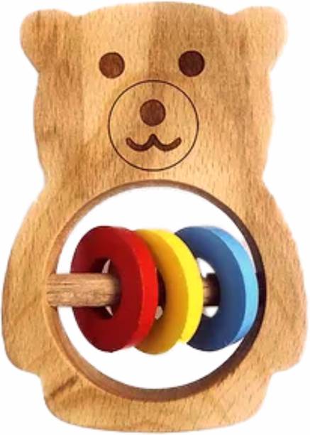 TANTRUMS Wooden Teddy Bear Rattles Rattle