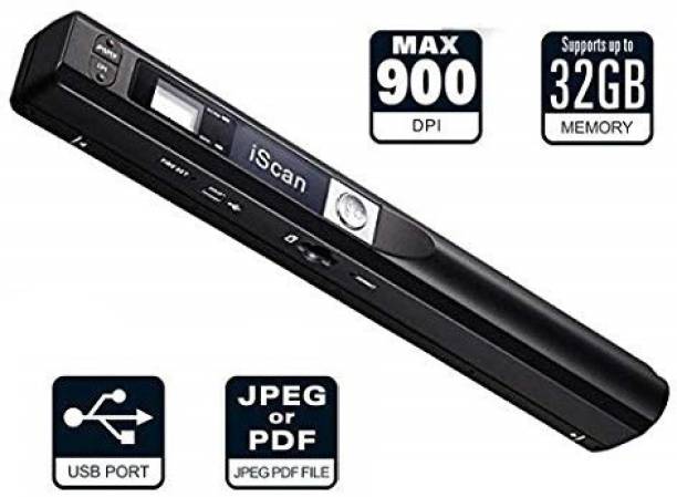 microware Mini Portable 900DPI A4 Book Scanner, JPG/PDF Format Document Image iScan Corded & Cordless Portable Scanner