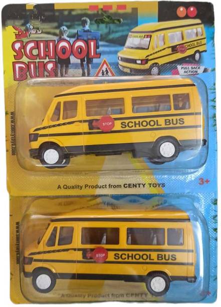 viaan world pack of Two School Bus Toy for kids