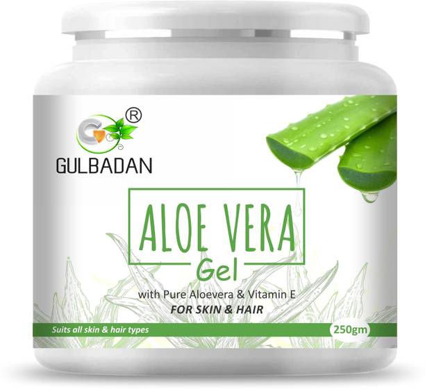 GULBADAN Pure Natural Aloe Vera Gel for Skin Treatment, Face, Acne Scars, Hair Treatment