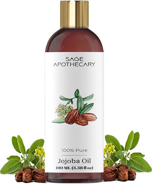 Sage Apothecary Jojoba Oil For Smoother Hair and Hydrated Skin|For Hair, Skin and Body |100 ML Hair Oil