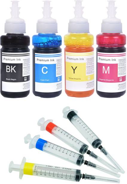 R C Print ink compatible for cartridge MG2570S, MG3570S, TS207, TS307, MX377, MP145 Black + Tri Color Combo Pack Ink Bottle
