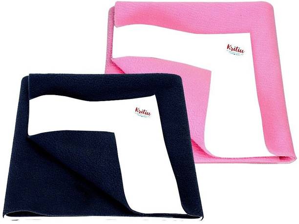 KRITIU Pack of 2 Baby Dry Sheet Mattress Bed Protector Washable for Kids Infant 50x70cm