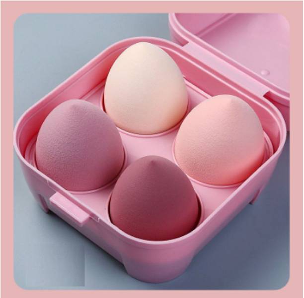 लक्यू ग्लो Sponge Make up 4pcs makeup blender puff makeup with colorful storage box