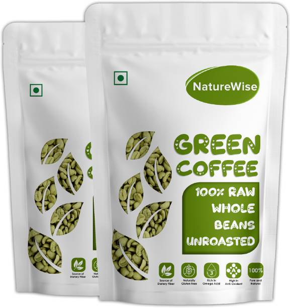 Naturewise Organic Green Coffee Beans - 50 Gram X 2| For Immunity Building and Weight Loss Coffee Beans
