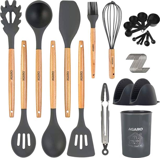 AGARO 14 Pcs Kitchen Utensils Set, BPA Free Spoon, Spatula, Cooking+Baking, Kitchen Tool Set