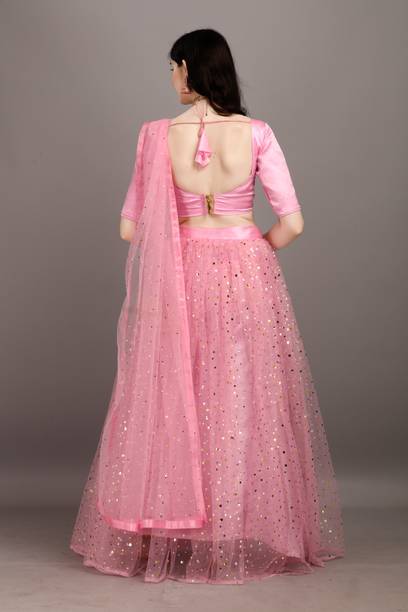 Webric Embellished, Self Design Semi Stitched Lehenga Choli - Image 4