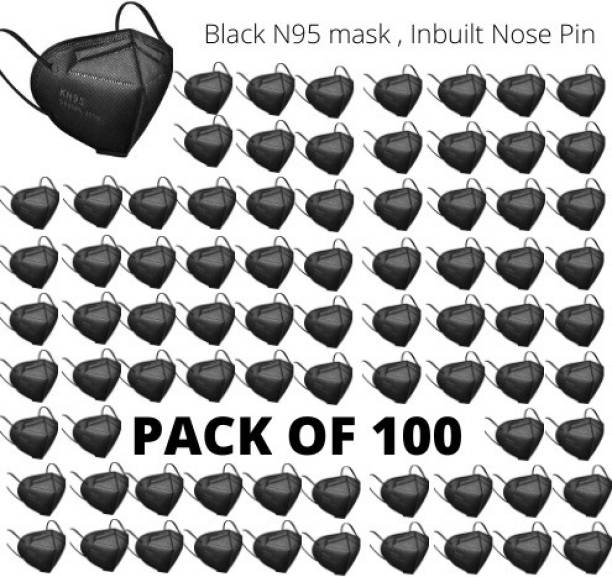 kehklo N95 Mask ( Pack of 100) washable Reusable Anti Pollution face mask N95B100
