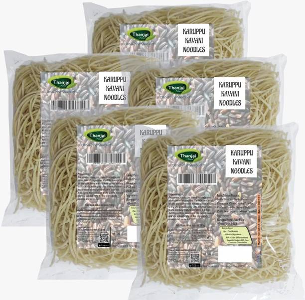 THANJAI NATURAL Karuppu Kavuni (Black Rice) Noodles 180g X 5 (900g) No Maida & No MSG | Instant Noodles Vegetarian