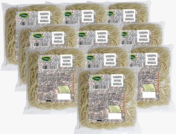 THANJAI NATURAL Karuppu Kavuni (Black Rice) Noodles 180g X 10 (1800g) No Maida & No MSG | Instant Noodles Vegetarian