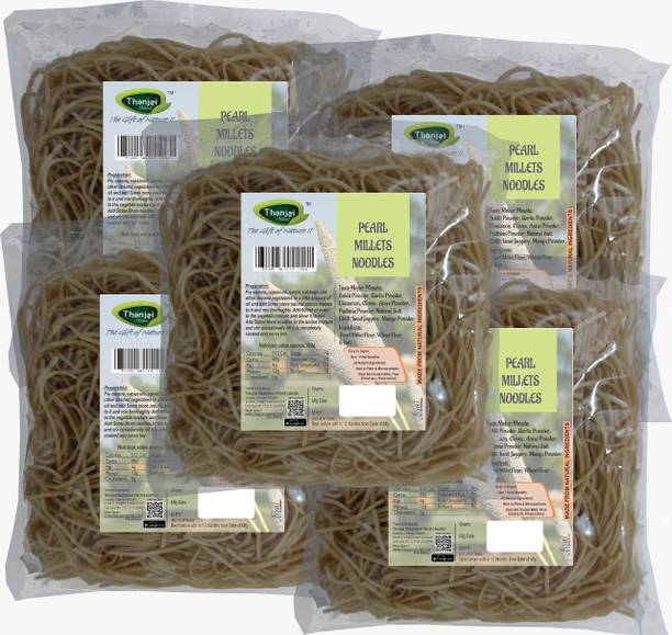 THANJAI NATURAL Pearl Millet Noodles 180g X 5 (900g) of Natural Noodles (No Maida & No MSG)| Instant Noodles Vegetarian
