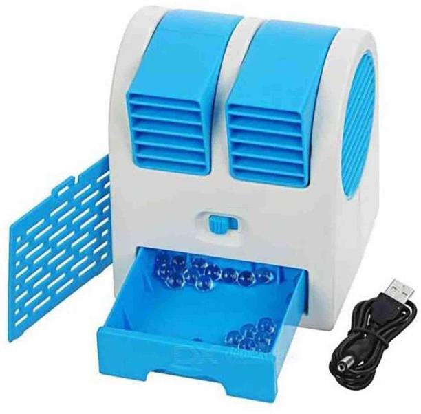 CANDYVILLA Mini USB Fragrance Air Cooling Fan Portable Desktop Dual Bladeless Air Cooler Cooler