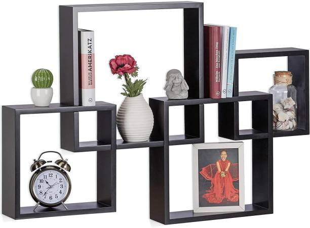 ZIARO Rack Organizer Home Decor Furniture | Floating Display Showpiece Organizer Wooden Wall Shelf