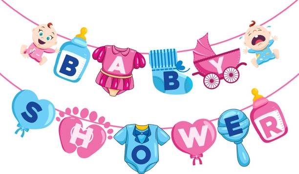 ZYOZI Baby Shower Theme Banner | Bunting Hanging for Baby Shower Party Decoration Banner