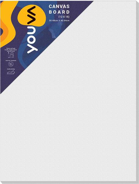 NAVNEET Youva Canvas Board 12" x 16" Cotton Medium Grain Board Canvas (Set of 1)