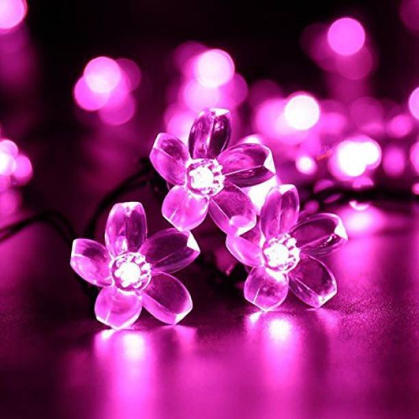 JNSM 16 LED 3 Meter Blossom Flower Fairy String ( Pink )Lights Chain Plastic Light Hanging Chain Rod