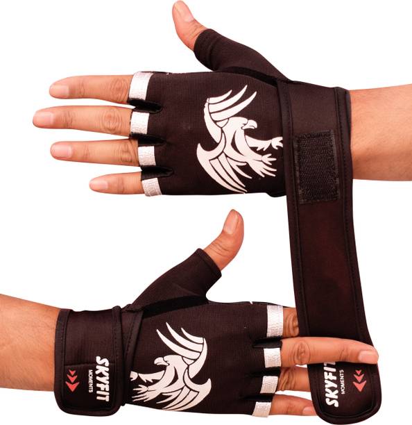 VELLY FIVE EAGLE PRINT GYM GLOVES FOR MEN Gym & Fitness Gloves