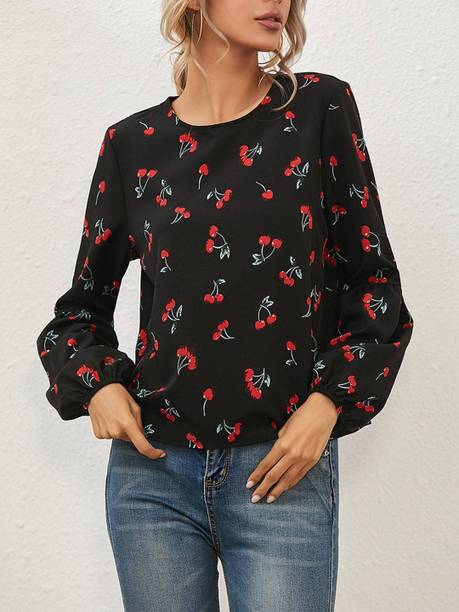 Urbanic Casual Printed Women Black Top