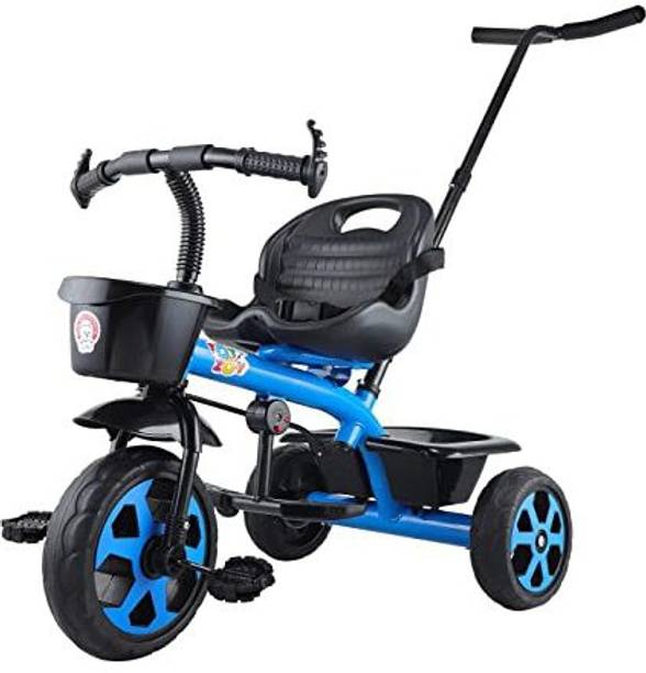Maanit Tricycle with Dual Storage Basket for Kids|Boys|Girls Age Group 2 to 5 Years Lite Kids|Baby Trike|Tricycle (with Parental Handle, blue) Tricycle