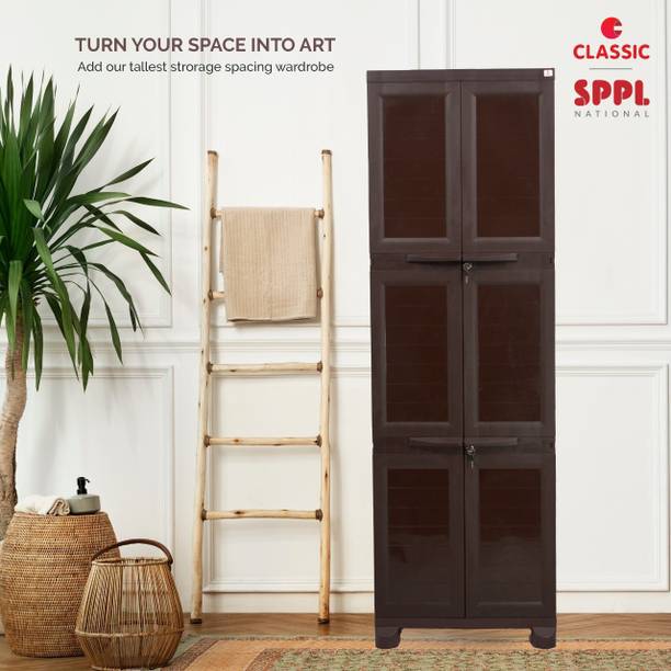 Classic Furniture Liberty 6ft - Coffee Brown Plastic 2 Door Wardrobe