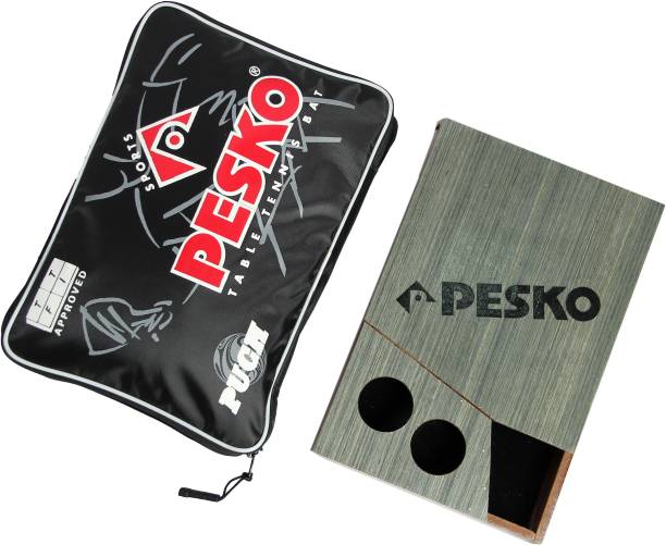 Pesko Table Tennis Bat Cover With Wooden Case (Pack Of 1) Racquet Carry Case/Cover XL
