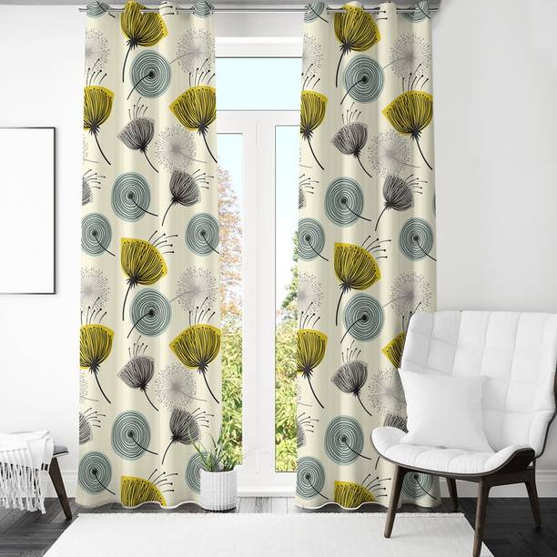Flipkart Perfect Homes 215 cm (7 ft) Polyester Room Darkening Door Curtain (Pack Of 2)
