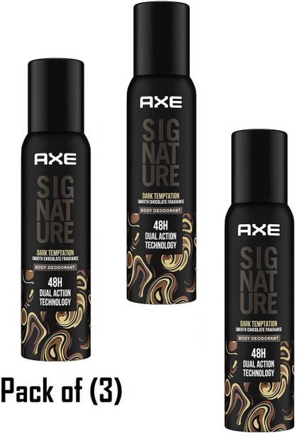 AXE Signature Dark Temptation Each 122ml Pack of__3 Perfume Body Spray  -  For Men & Women