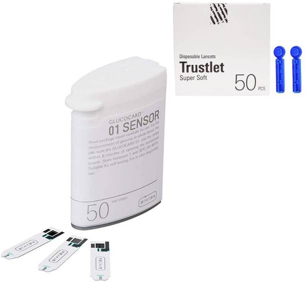 Arkray 01 Mini Blood Glucose Monitor 50 Test Bottlepack Strips & 50 Lancets 50 Glucometer Strips