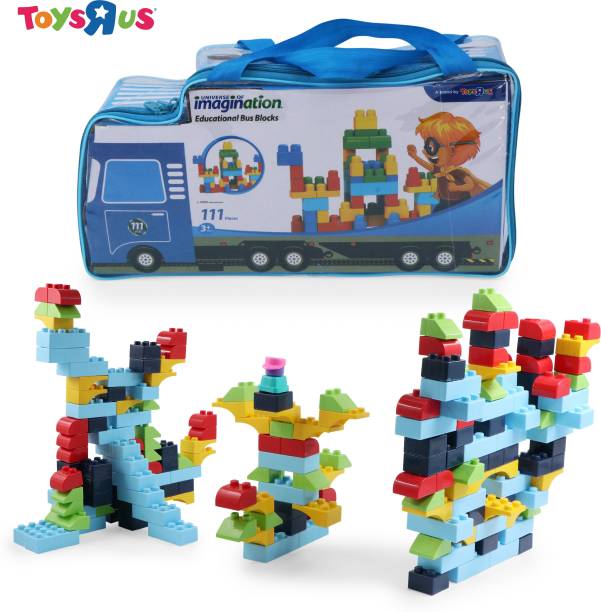 Toys R Us Educational Bus Blocks - Batman 111 Pieces Premium Quality Designs