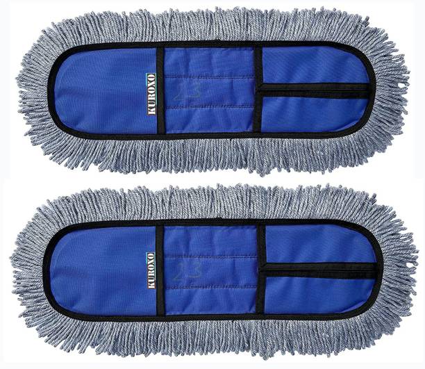 कुरोक Microfiber Wet and Dry Mop Refill Pads for 24 inch mop only (Pack of 2 Pcs) वैट और ड्राई मोप
