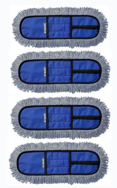 KUROXO Microfiber Wet and Dry Mop Refill Pads for 18 inch mop only (Pack of 4 Pcs) Wet & Dry Mop