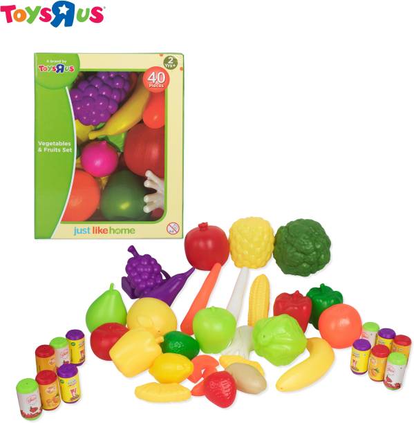 Toys R Us Just Like Home 40 Piece Fruit and Vegetable Set for Kids
