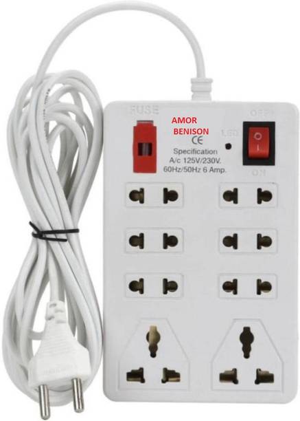 AMOR BENISON Plug Point Light Extension 8 Socket 8  Socket Extension Boards