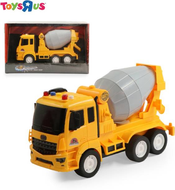 Toys R Us Fast Lane Excavator Premium Quality Toy Design with Mechanical Cement Mixer