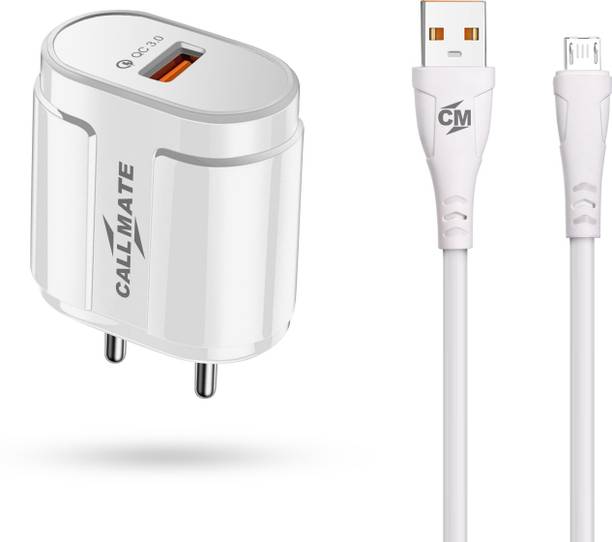 Callmate 12 W Qualcomm 3.0 3.1 A Wall Charger for Mobile with Detachable Cable