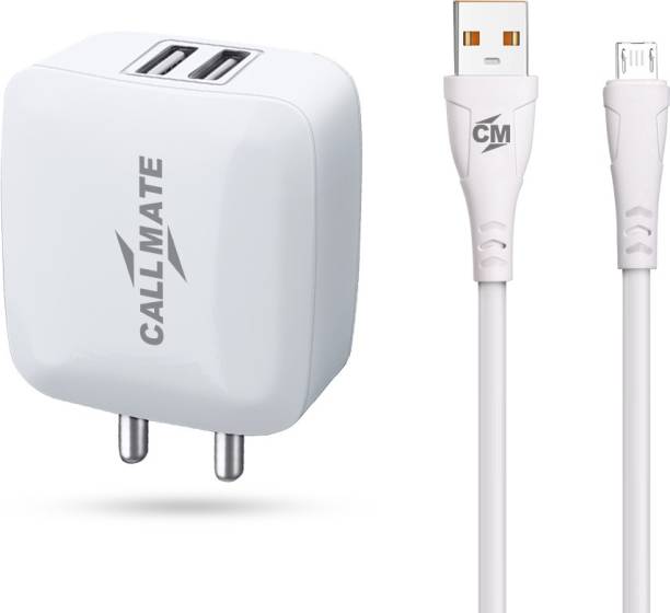 Callmate 2.4A 2port AC Home Travel Wall Charging Adapter for Phone ,Type-C and Android 15 W 2.4 A Multiport Mobile Charger