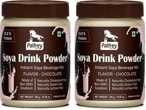 PALFREY Soya Drink Powder Chocolate Flavor With Sugar 23.8% Protein (Non GMO,Vegan,Lactose free) Milk Substitutes Powder