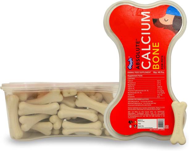 Drools Absolute Calcium Bone(40 Pieces) Dog Treats/ Pet Health Supplements