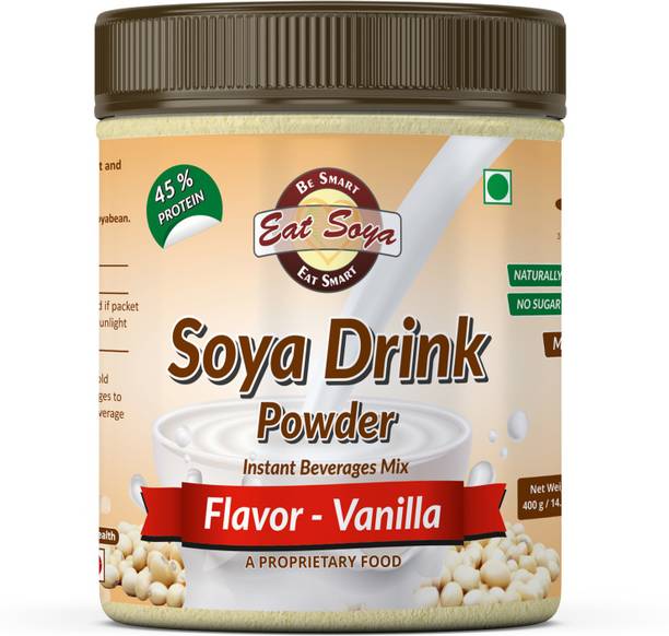 Eat Soya Soya Milk Powder Vanilla Sugar Free -400g प्लांट-बेस्ड प्रोटीन