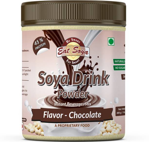 Eat Soya Soya Milk Powder Chocolate Sugar Free -400g प्लांट-बेस्ड प्रोटीन