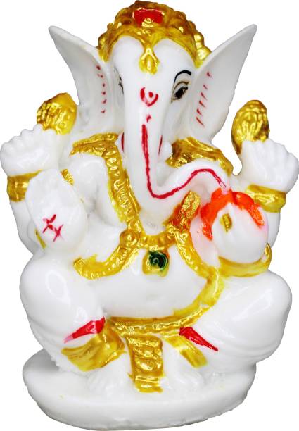 vinayakmoorti Ganesh Ji Statue Ganesh Idol For Home Decor Ganesh Murti For Home Marble 3 In Decorative Showpiece  -  8 cm