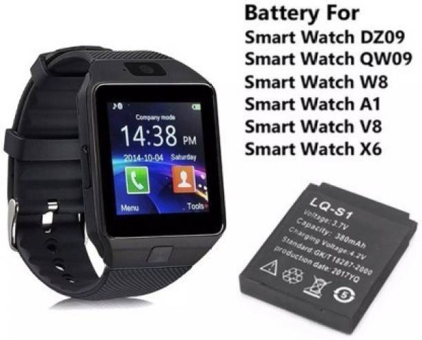 itup Black Rechargeable  for DZ09 A1 GT08 X6 V8 Smartwatch  Battery