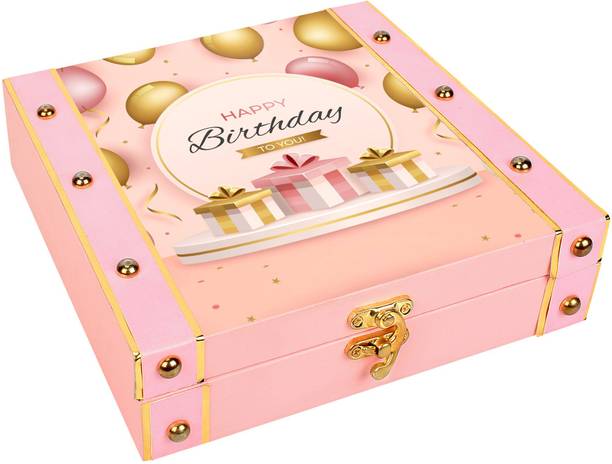 चॉकोलूनी लवर के लिए हैप्पी बर्थडे गिफ्ट पैक फैंसी वुडन चॉकलेट बॉक्स कैरमल्स