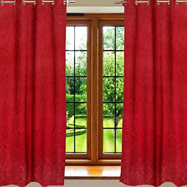 Home-The best is for you 270 cm (9 ft) Long Door Cotton Room Darkening Curtain Single Curtain