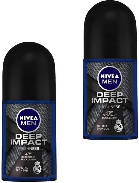 NIVEA MEN DEEP IMPACT DEODORANT ROLL-ON EACH 50ML Set of --2 Deodorant Roll-on  -  For Men