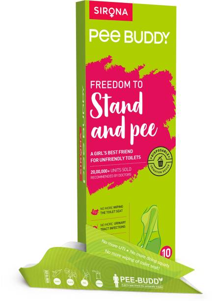 PeeBuddy 10 Funnels Disposable Stand and Pee Female Urination Device for Women Disposable Female Urination Device