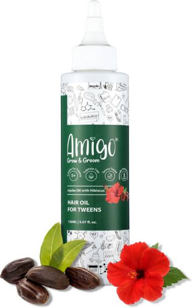 Amigo Natural Kids & Tweens Hair Oil with Jojoba & Hibiscus extracts Hair Oil